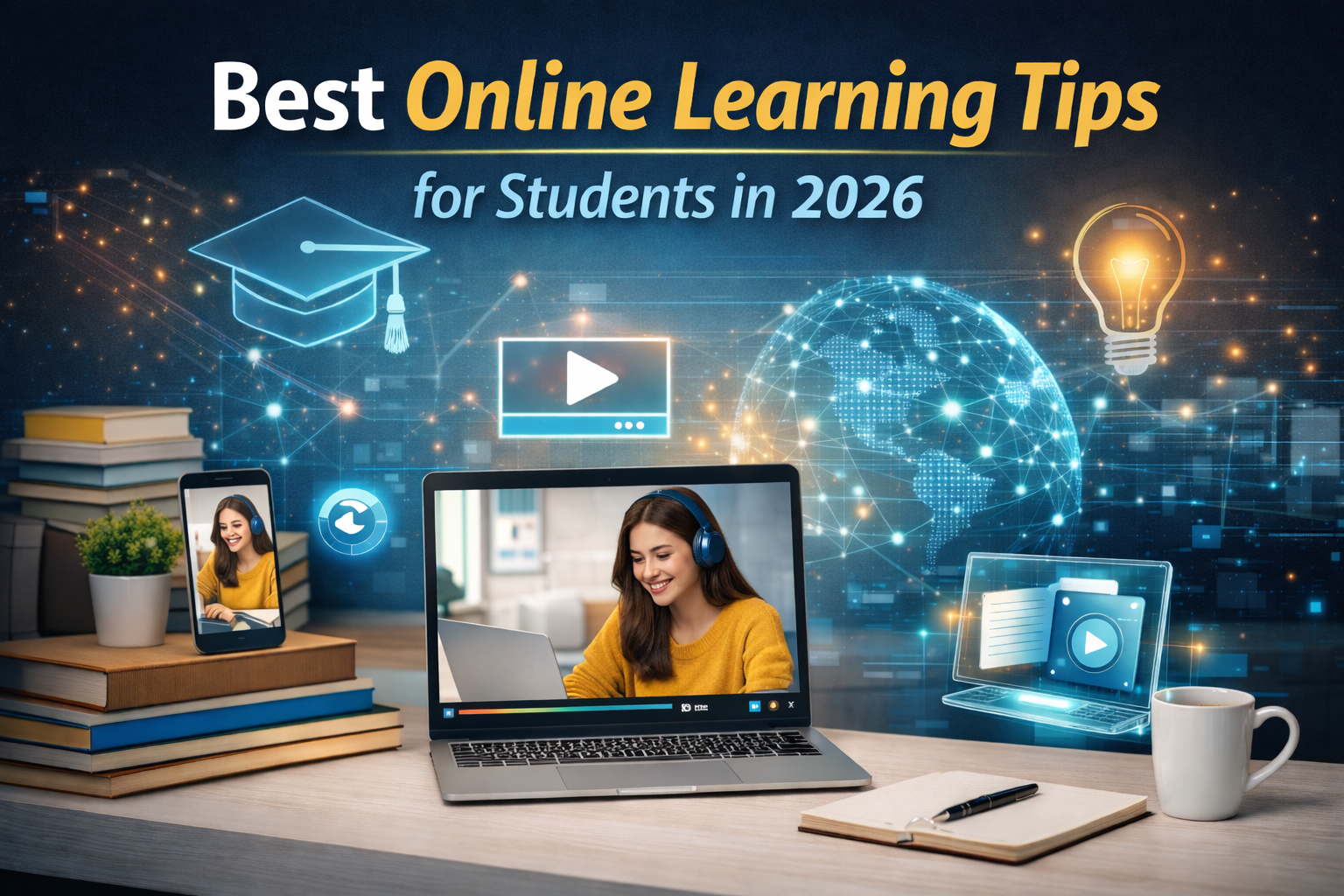 Best online learning tips for students in 2026 with digital education setup