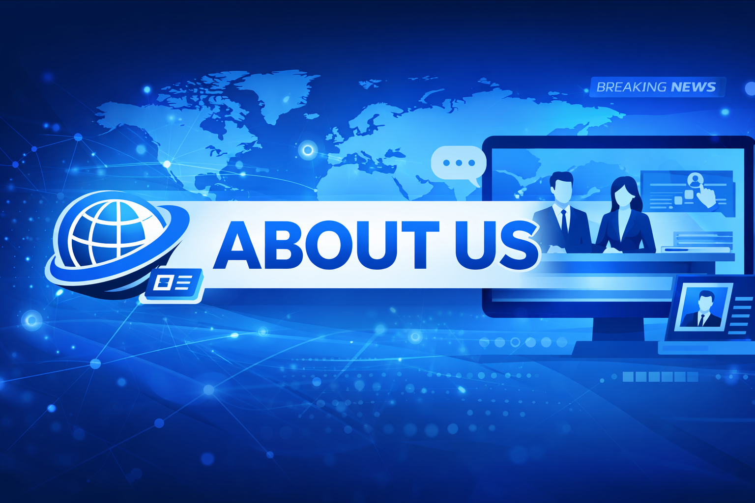 About Us banner representing AOL News Online global news platform