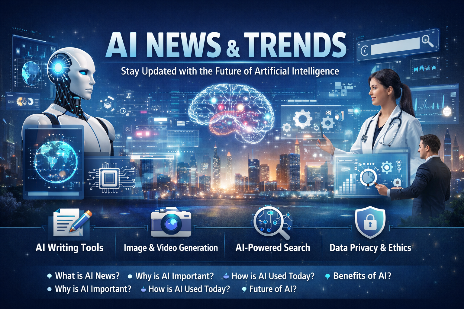 Latest AI news showcasing artificial intelligence technology and digital innovation